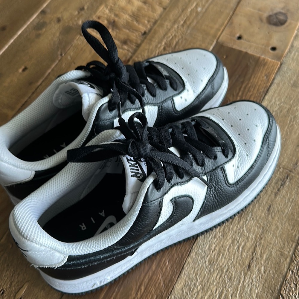 Nike Air Force Ones panda color custom sneakers